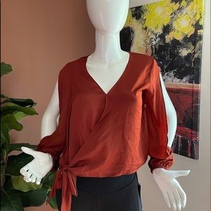 ⭐️Bold Elements Womens v neck Long Sleeve Blouse‎ size XS